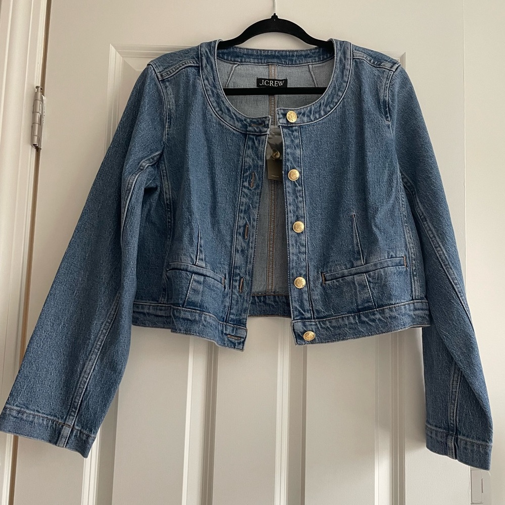 LOUISA LADY JACKET IN DENIM -Jcrew size 8